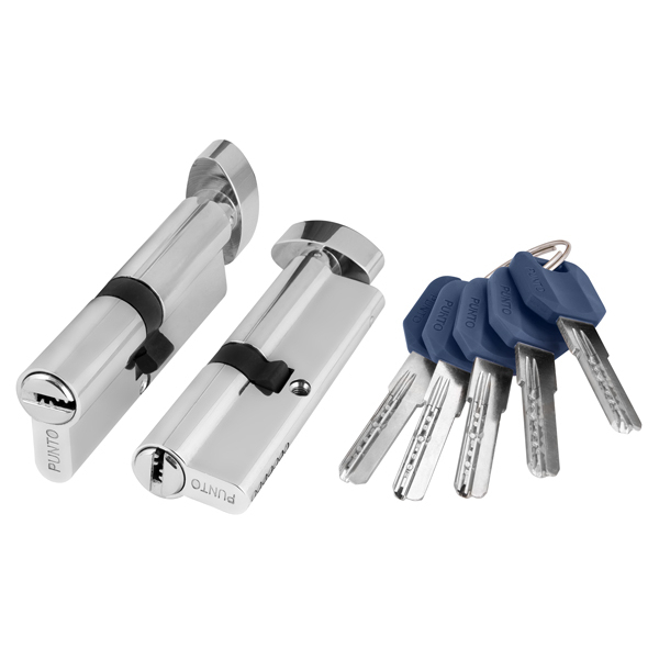Цилиндровый Punto (Пунто) механизм (Z402/80) Z4002Knob80(35+10+35) с вертушкой CP хром